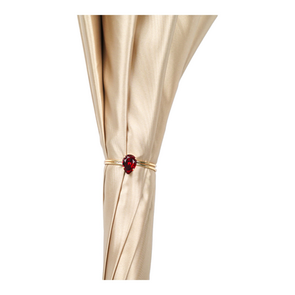 Golden Artisan Umbrella – Handmade Italian Satin Canopy with 24K Gold Handle