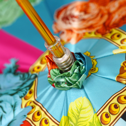 Artisan Italian Umbrella – Handcrafted Luxury Rain Umbrella with 24K Gold-Plated Toucan Handle
