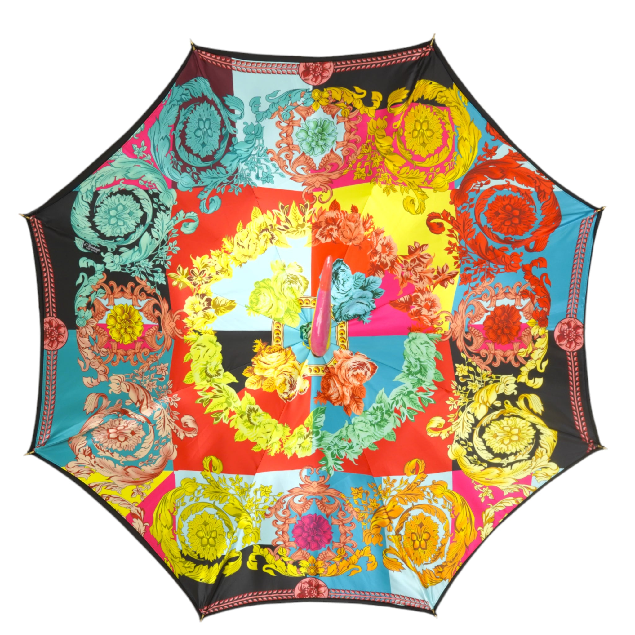 Artisan Italian Umbrella – Handcrafted Luxury Rain Umbrella with 24K Gold-Plated Toucan Handle