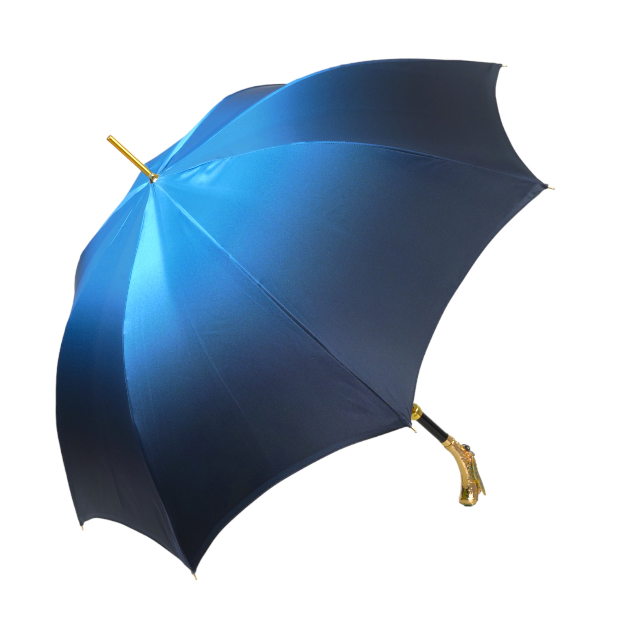 Italian Luxury Umbrella – Premium Satin, Hand-Painted Dragonfly Handle, Automatic Open