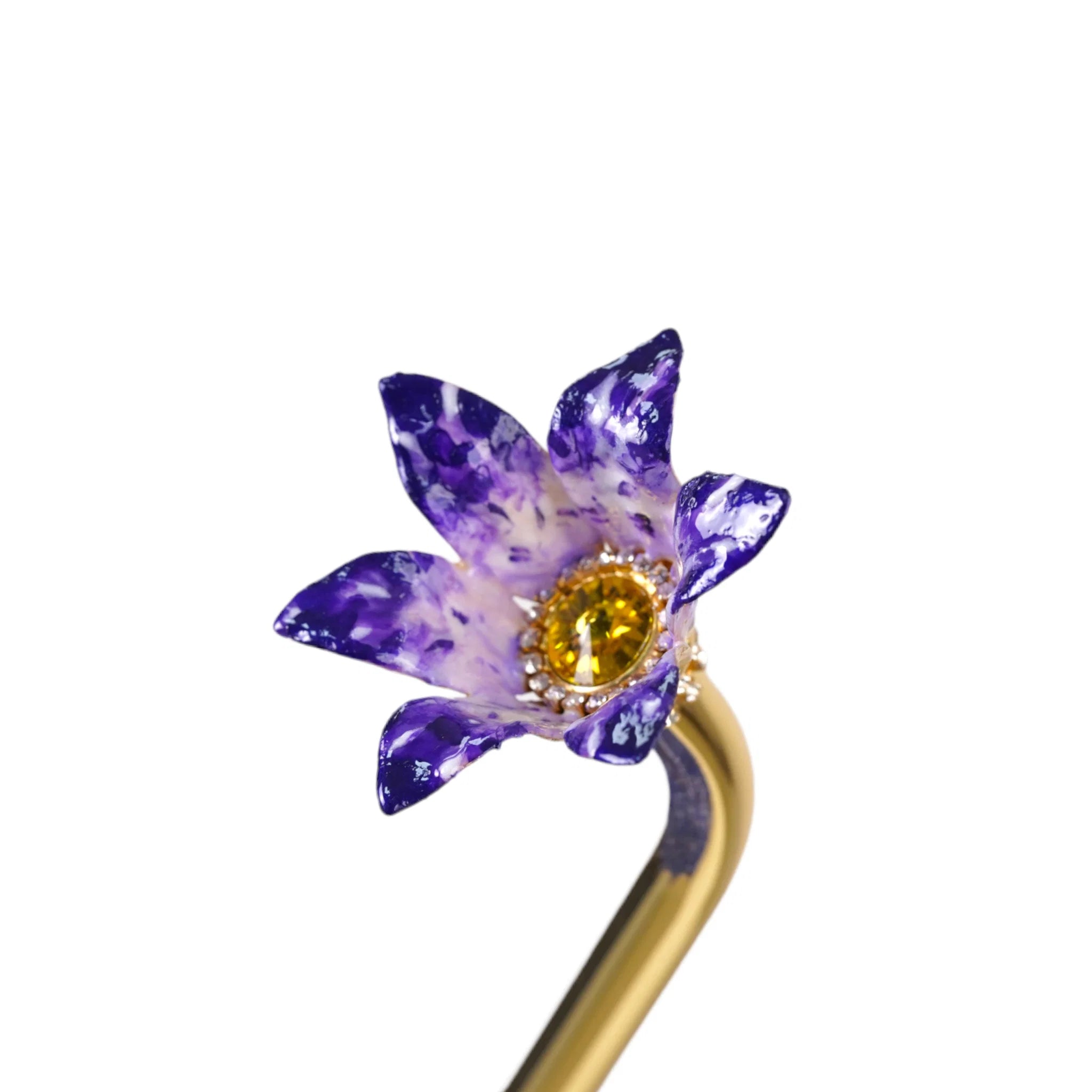 Handcrafted 24K Gold Flower Handle Luxury Women's Umbrella