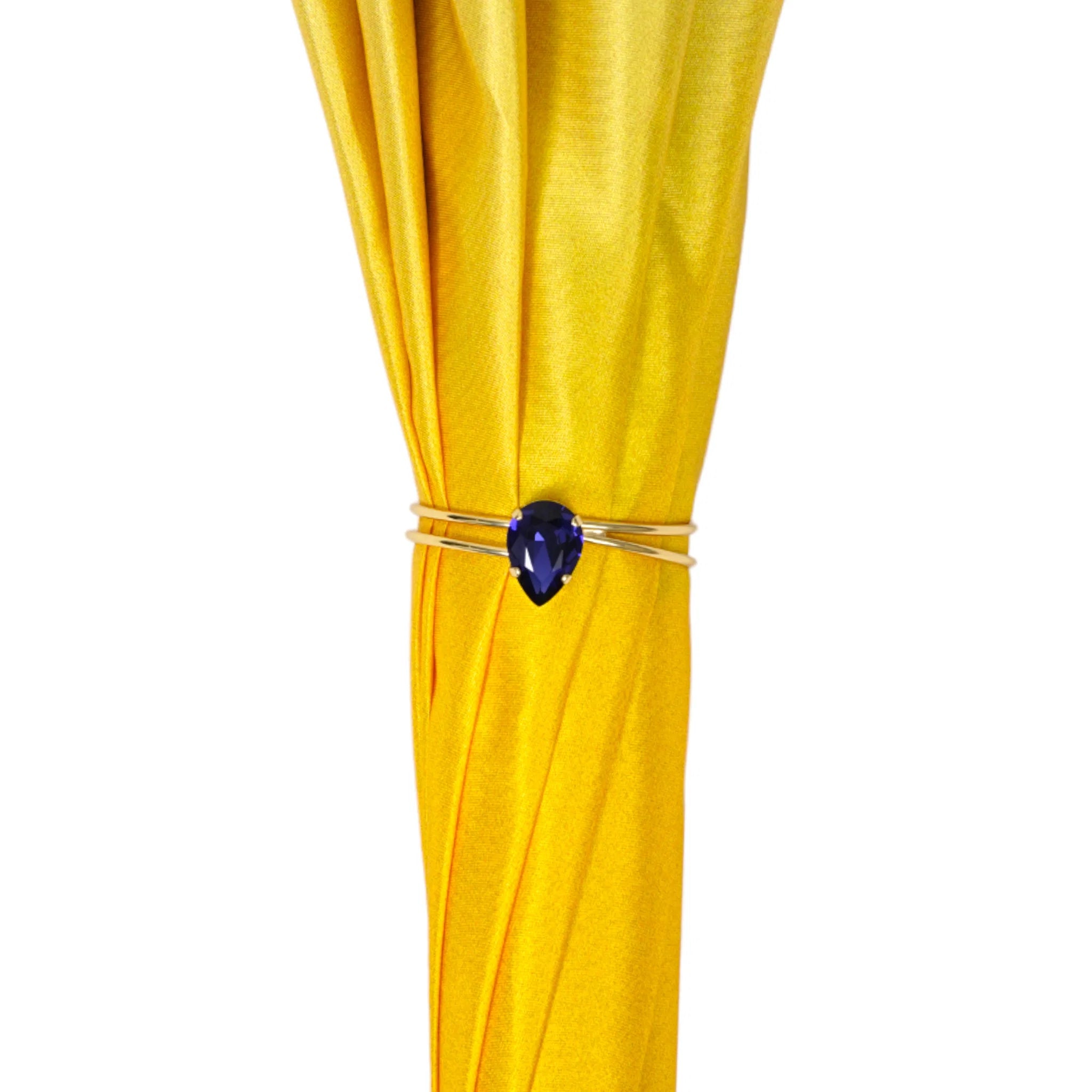 Handcrafted 24K Gold Flower Handle Luxury Women's Umbrella