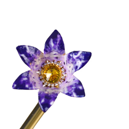 Handcrafted 24K Gold Flower Handle Luxury Women's Umbrella
