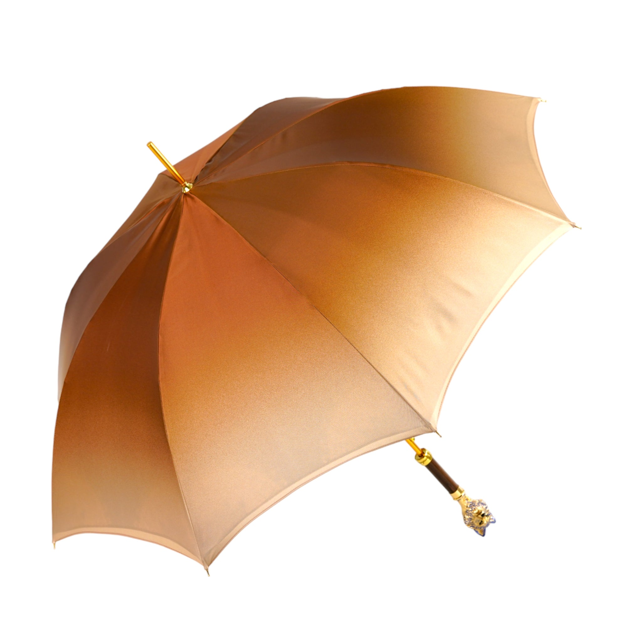 Luxury Hand-Painted Umbrella – Women's Rain Umbrella with 24K Gold Plated Handle