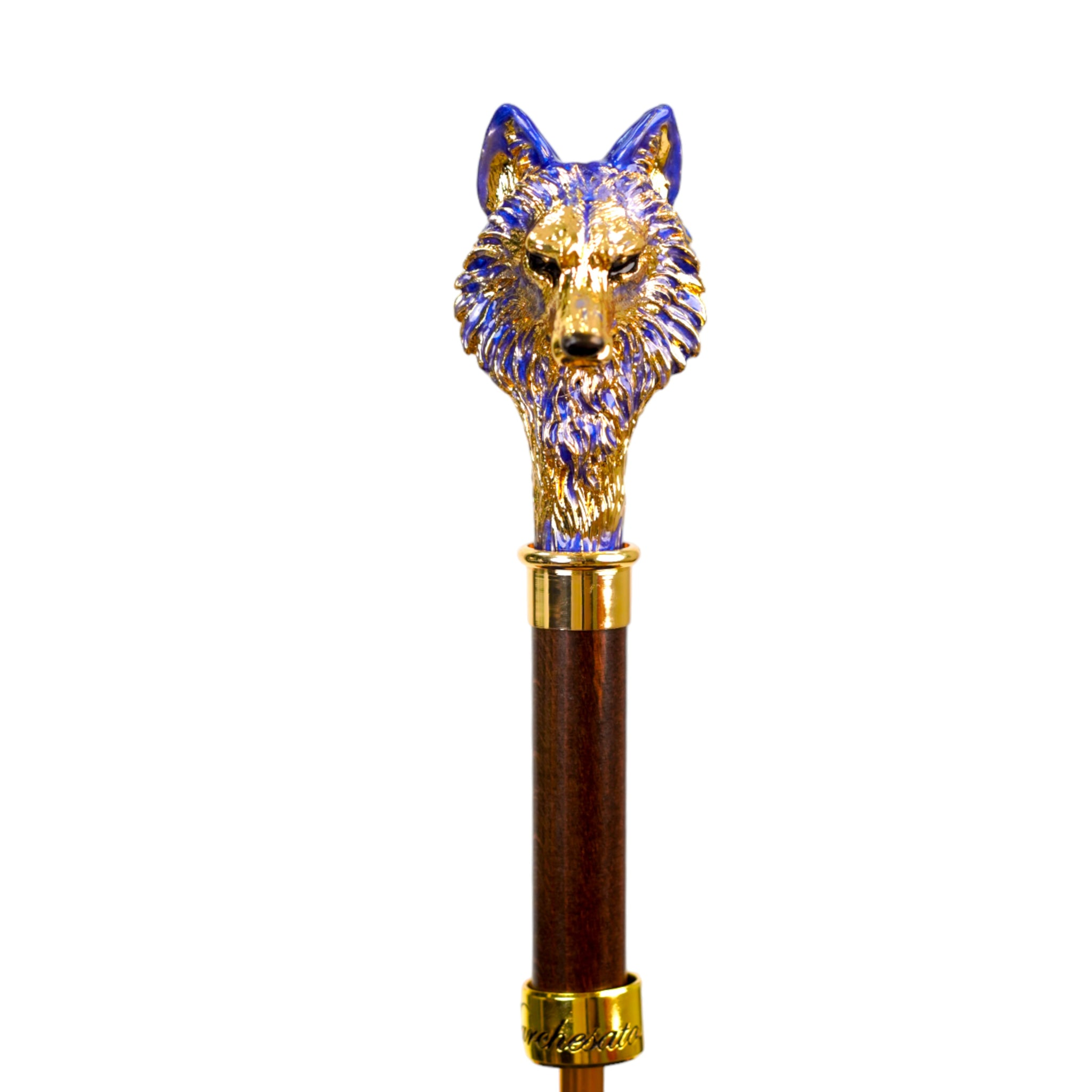 Luxury Hand-Painted Umbrella – Women's Rain Umbrella with 24K Gold Plated Handle