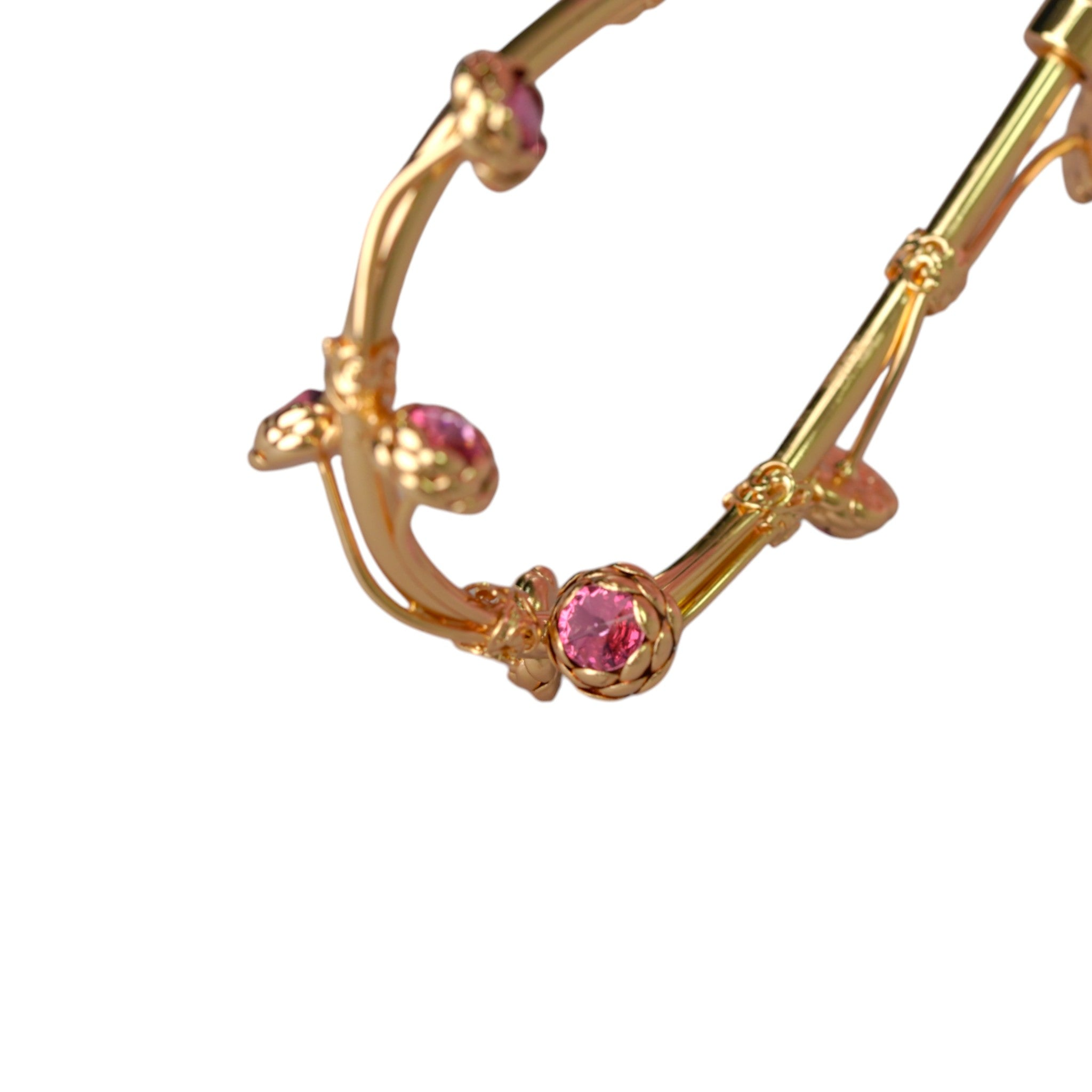 Luxury Women Umbrella – Satin Fabric Canopy | 24K Gold Handle Umbrella with Crystals