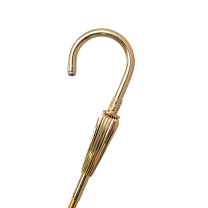 Light Blue Umbrella – Handmade Gold Handle | Satin Canopy, Carbon Fiber Frame