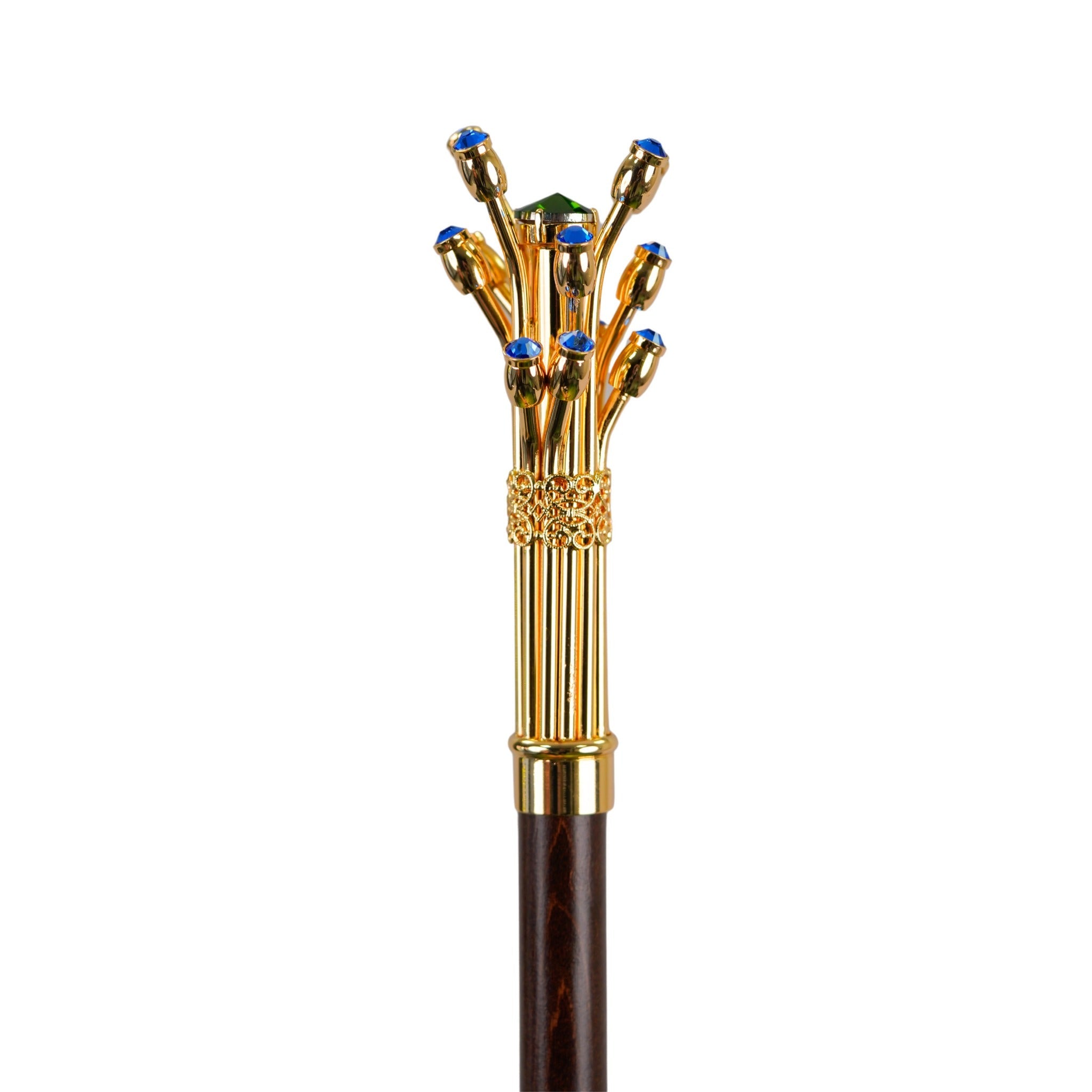 Tree Of Life Umbrella – Handmade Italian Luxury Rain Protection With Gold-Plated Handle