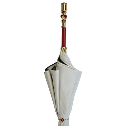 Royal Rose Umbrella – Luxury Rain Umbrella with Handmade Gold Handle & Carbon Fiber Frame