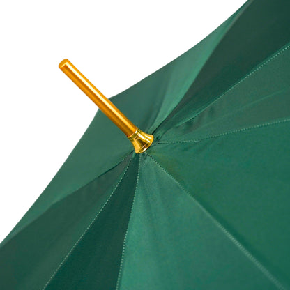 Peacock Inspired Umbrella – Luxury Rain Umbrella with Blue Ostrich Leather Handle