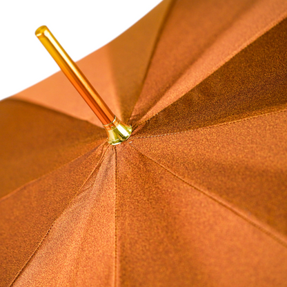 Luxury Umbrella - 24K Gold-Plated Lion Handle, Satin Canopy & Carbon Fiber Frame