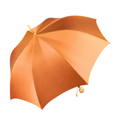 Luxury Umbrella - 24K Gold-Plated Lion Handle, Satin Canopy & Carbon Fiber Frame