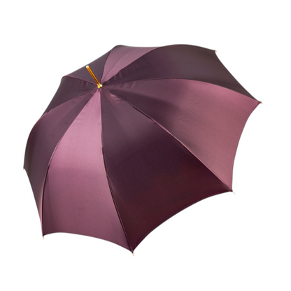 Gold Plated Umbrella – Handcrafted Italian Luxury Rain Umbrella with Crystal Handle