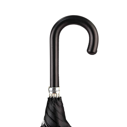 Luxury Italian Umbrella – Handmade Wind Resistant Rain Umbrella With Leather Handle