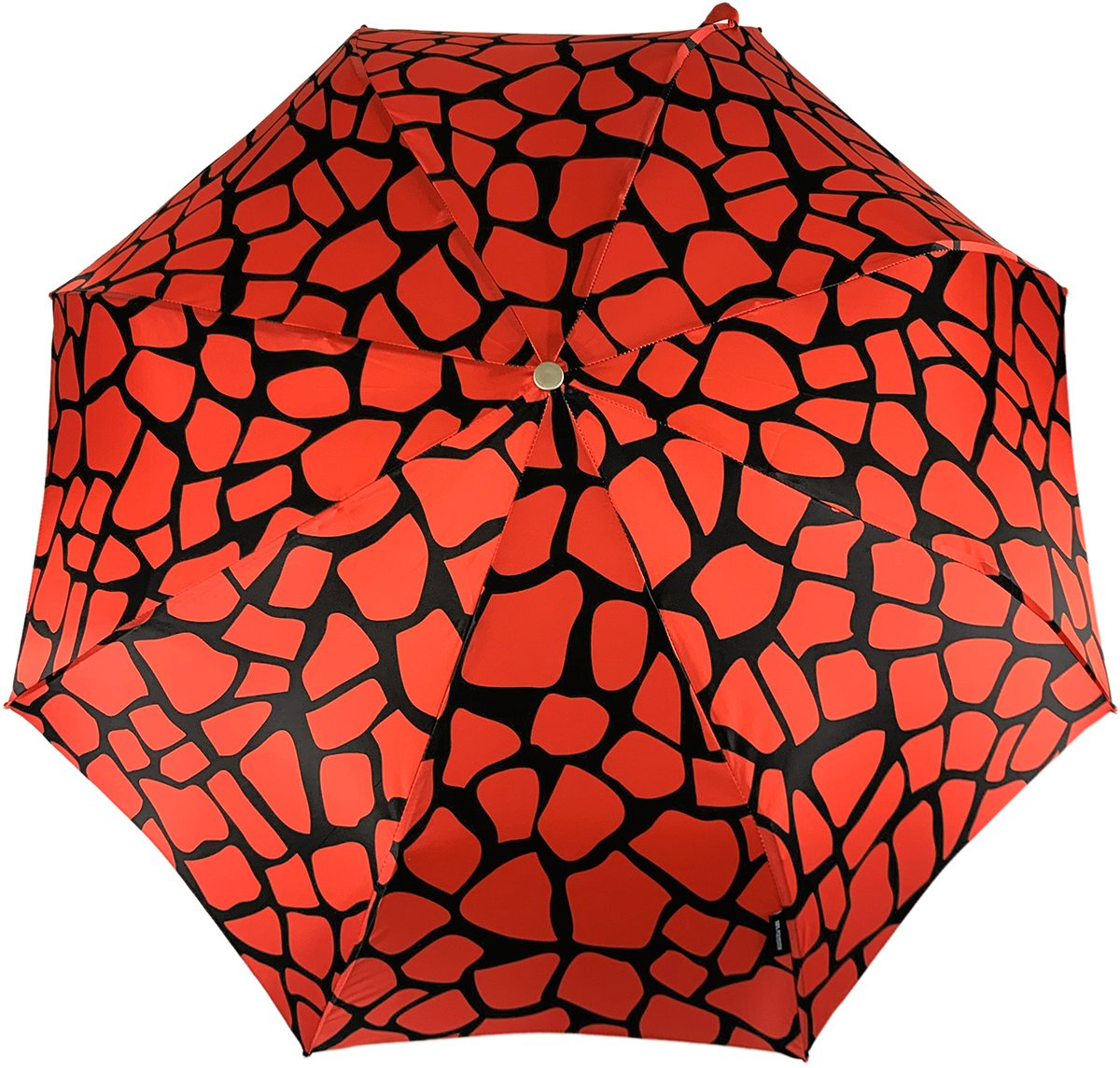 Black Red Folding Umbrella – Elegant Swarovski Handle | Lightweight, Automatic Open