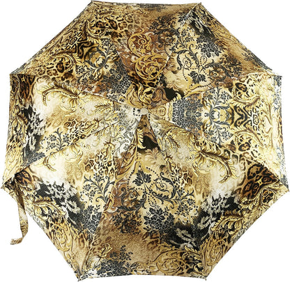 Mini Folding Umbrella - Luxury Jeweled Handle, UV Protection, Travel Rainproof