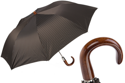 Folding Automatic Umbrella – Classic Italian Handmade Folding Umbrella with Polyester Canopy