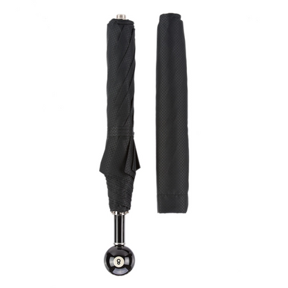 8-Ball Folding Umbrella – Automatic, Italian Handmade Compact Rain Gear