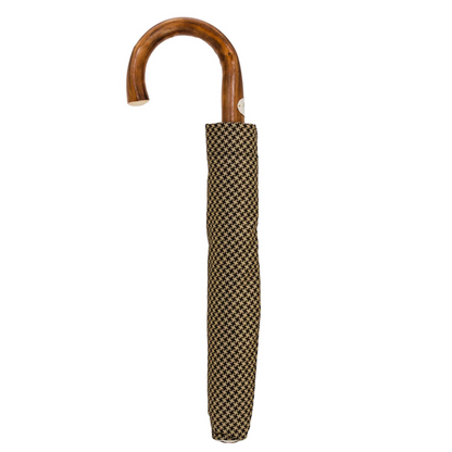 Men's Folding Umbrella – Automatic Folding Rain Umbrella with Chestnut Wood Handle