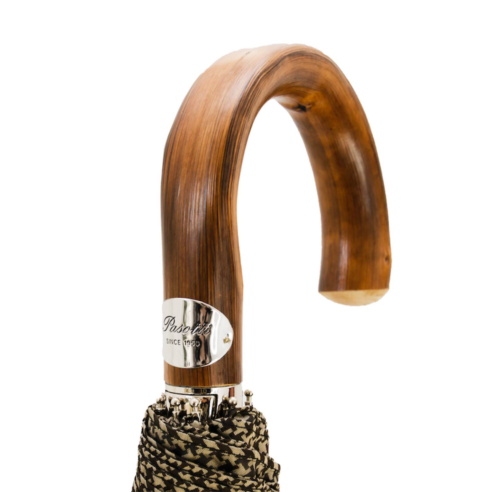 Men's Folding Umbrella – Automatic Folding Rain Umbrella with Chestnut Wood Handle