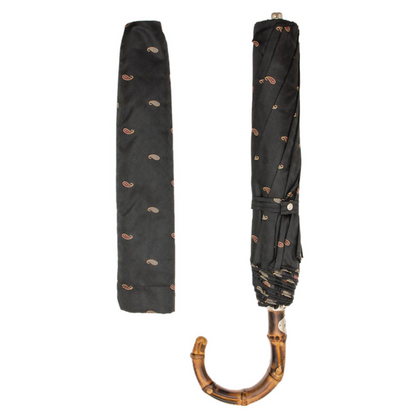 Telescopic Umbrella - Automatic Open Folding Umbrella with Whangee Handle