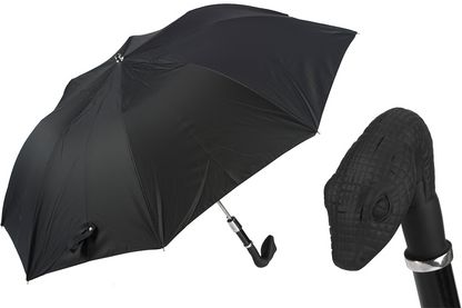 Folding Automatic Umbrella – Italian Handmade Rubber Snake Design, Durable Polyester Canopy
