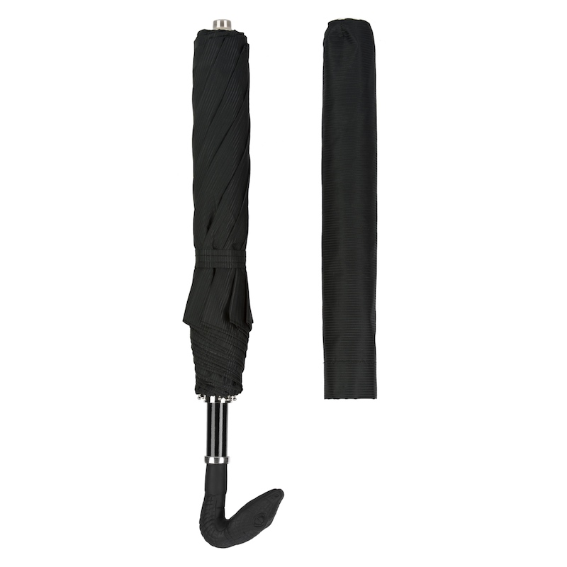 Folding Automatic Umbrella – Italian Handmade Rubber Snake Design, Durable Polyester Canopy