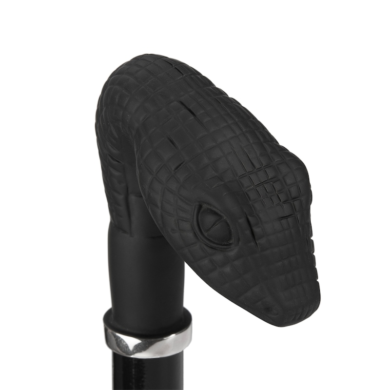 Folding Automatic Umbrella – Italian Handmade Rubber Snake Design, Durable Polyester Canopy