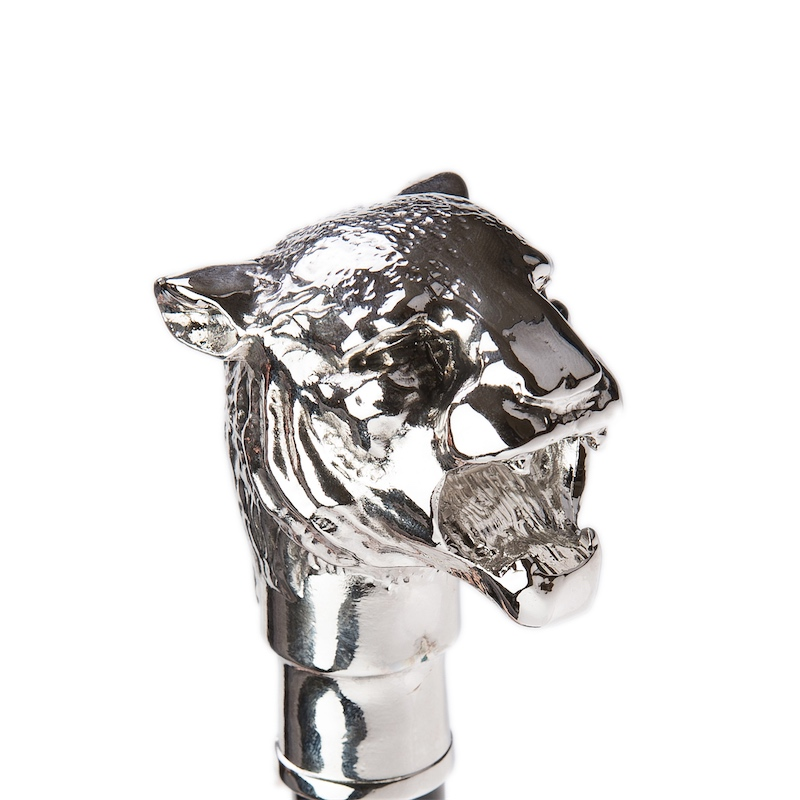 Folding Automatic Umbrella – Silver Tiger Compact Rain Umbrella With Metal Handle