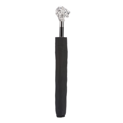 Folding Umbrella – Silver Lion Automatic Rain Umbrella with Resin Handle