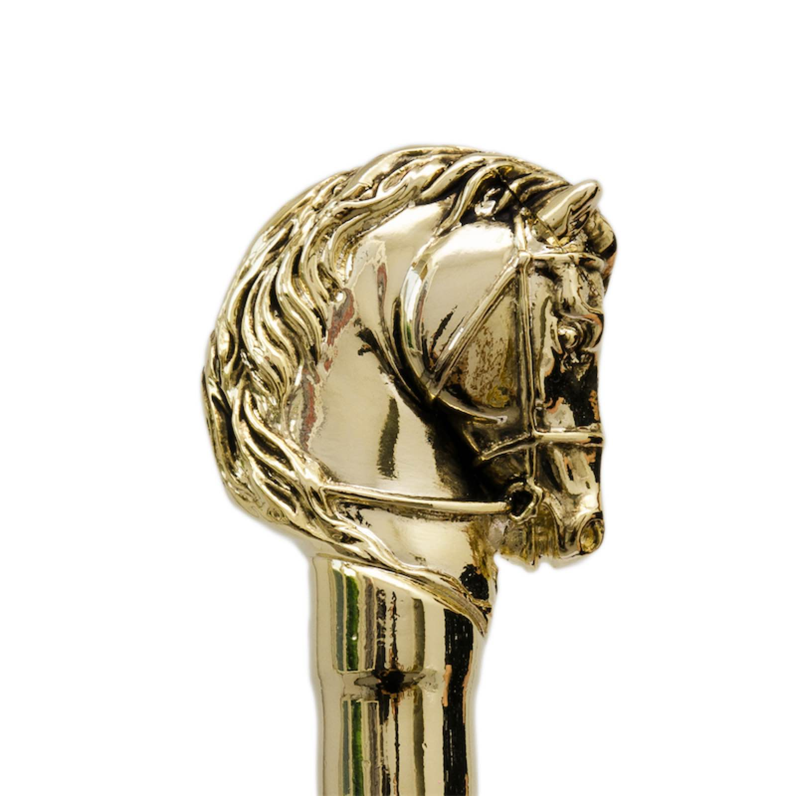 Folding Automatic Umbrella – Golden Horse Italian Handmade Metal Handle Rain Gear