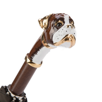 Folding Automatic Umbrella – Italian Handmade Folding Boxer With Brass Handle