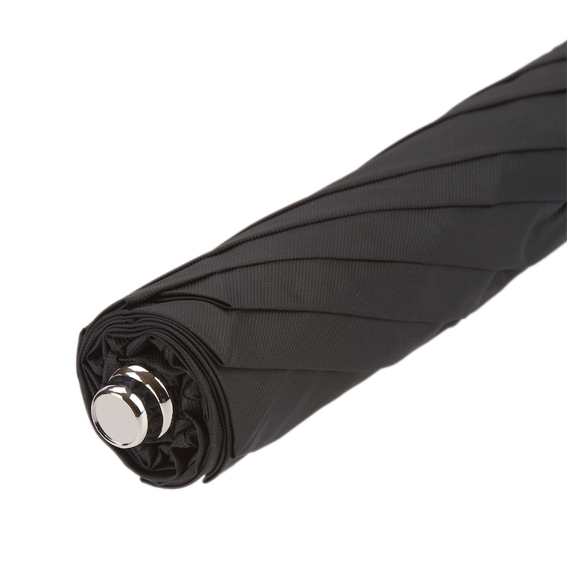 Folding Automatic Umbrella – Silver Handle, Handmade Italian Rain Protection