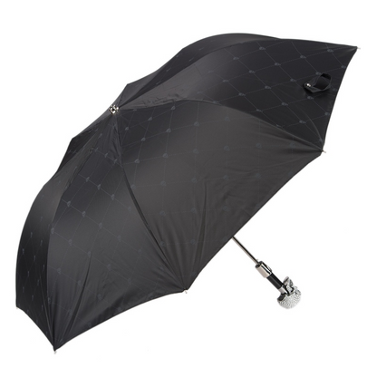 Swarovski Folding Umbrella – Automatic Opening, Italian Handmade Luxury Rain Accessory