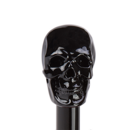 Red Folding Umbrella – Automatic Opening, Carbon Skull Handle, Waterproof Rain Shield