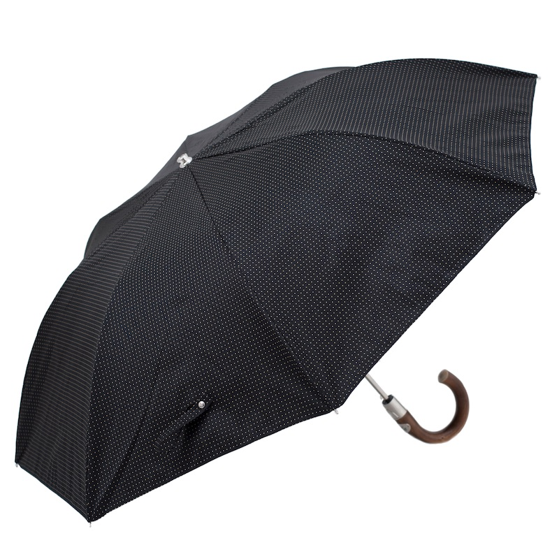 Folding Umbrella – Classic Rain Umbrella with Wooden Handle | Automatic Open