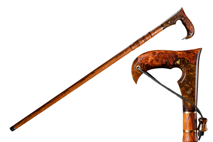 Handmade JUPITER walking cane with strap from ARTWalkingSticks, featuring a stylish design and ergonomic handle for mobility support.