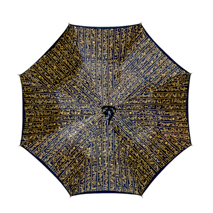 Ilmarchesato exclusive men's umbrella with 24K gold-plated accents, showcasing a stylish, sophisticated design.