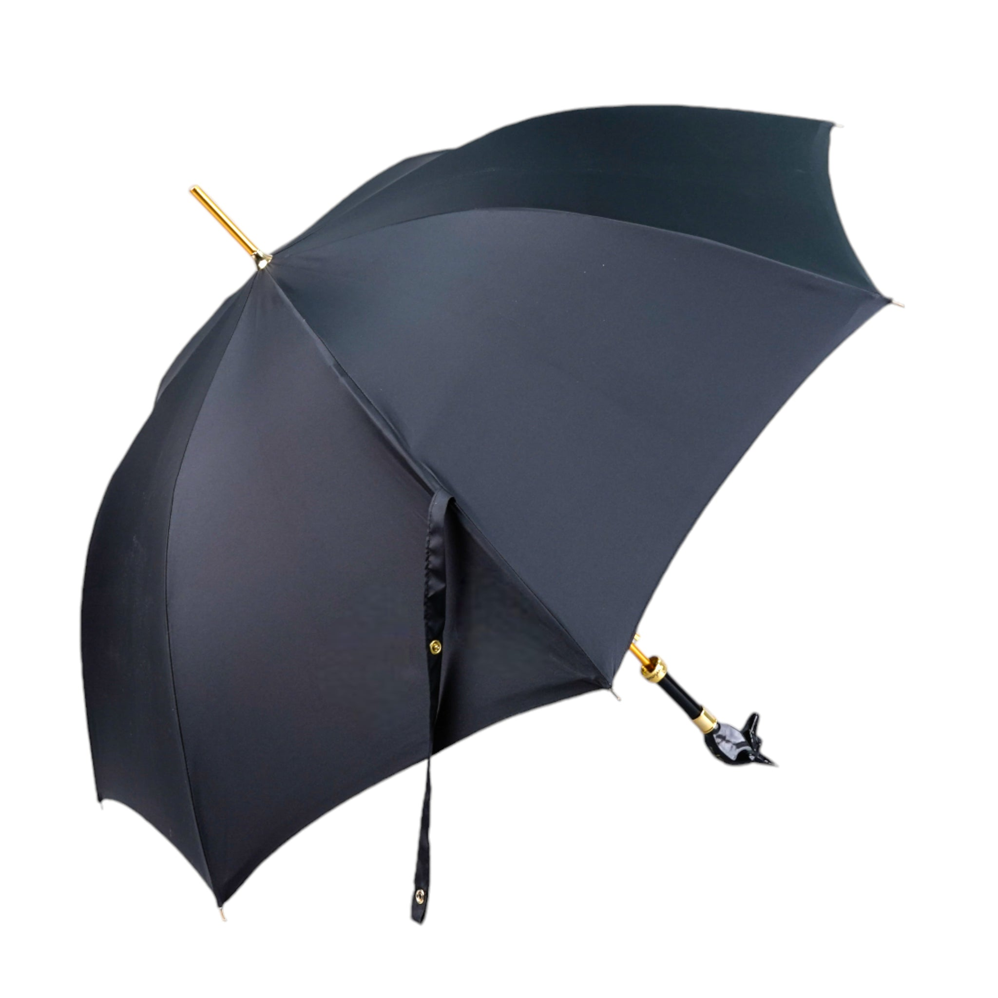 Ilmarchesato exclusive men's umbrella with 24K gold-plated accents, featuring a sleek design and sturdy construction.