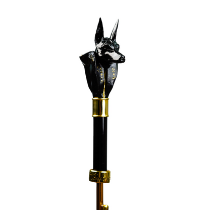 Ilmarchesato Exclusive Anubi Umbrella with 24K gold-plated accents, showcasing a stylish design for men.
