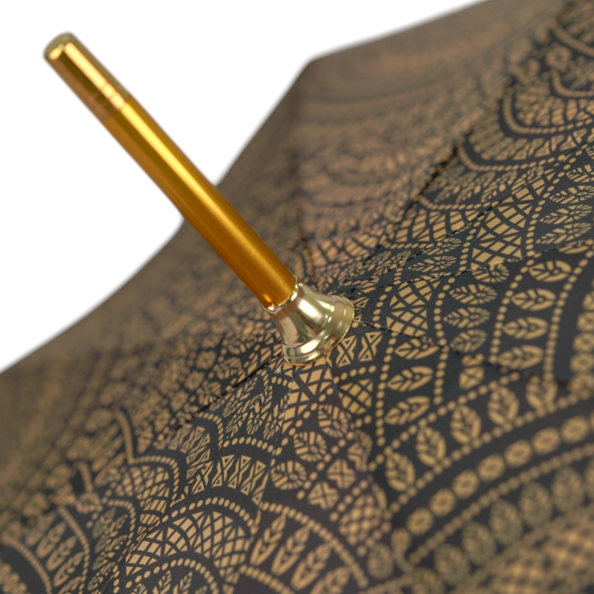 Men's Chic Noble Hound decorative umbrella with gold-plated greyhound handle, featuring elegant design by Ilmarchesato.