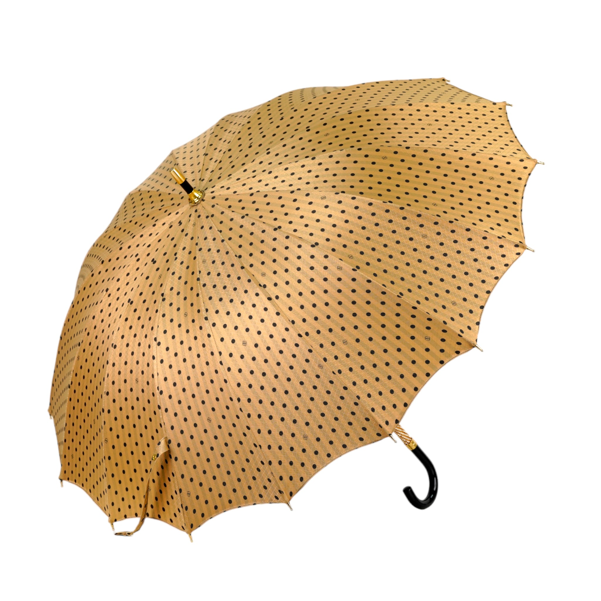 Jacquard Polka Dot Umbrella – Limited Edition Handmade Italian Luxury Rain Gear