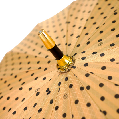 Jacquard Polka Dot Umbrella – Limited Edition Handmade Italian Luxury Rain Gear
