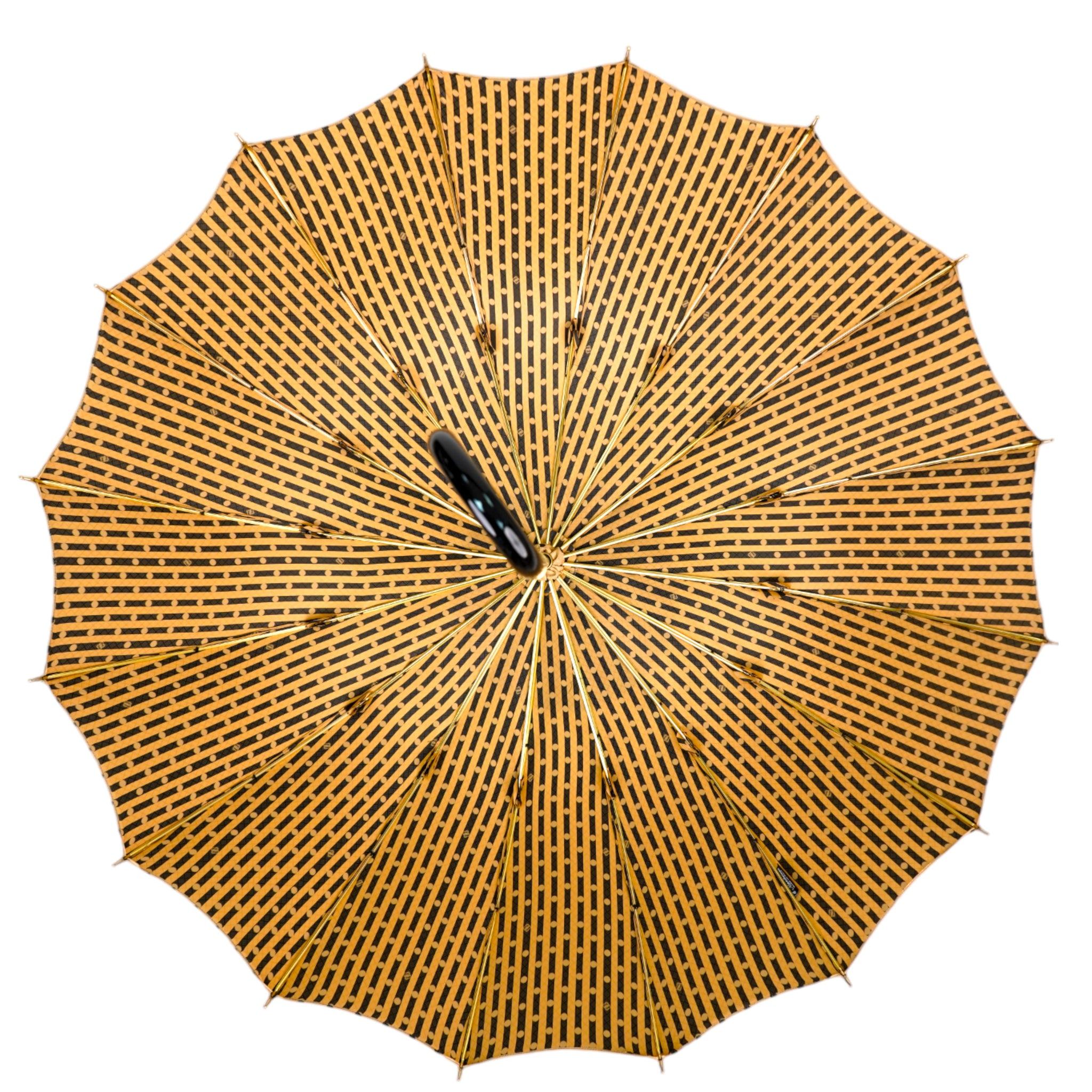 Jacquard Polka Dot Umbrella – Limited Edition Handmade Italian Luxury Rain Gear