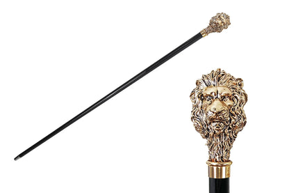 Luxury Walking Stick – Handmade Italian Cane With 24K Gold Plated Handle & Brass Tip