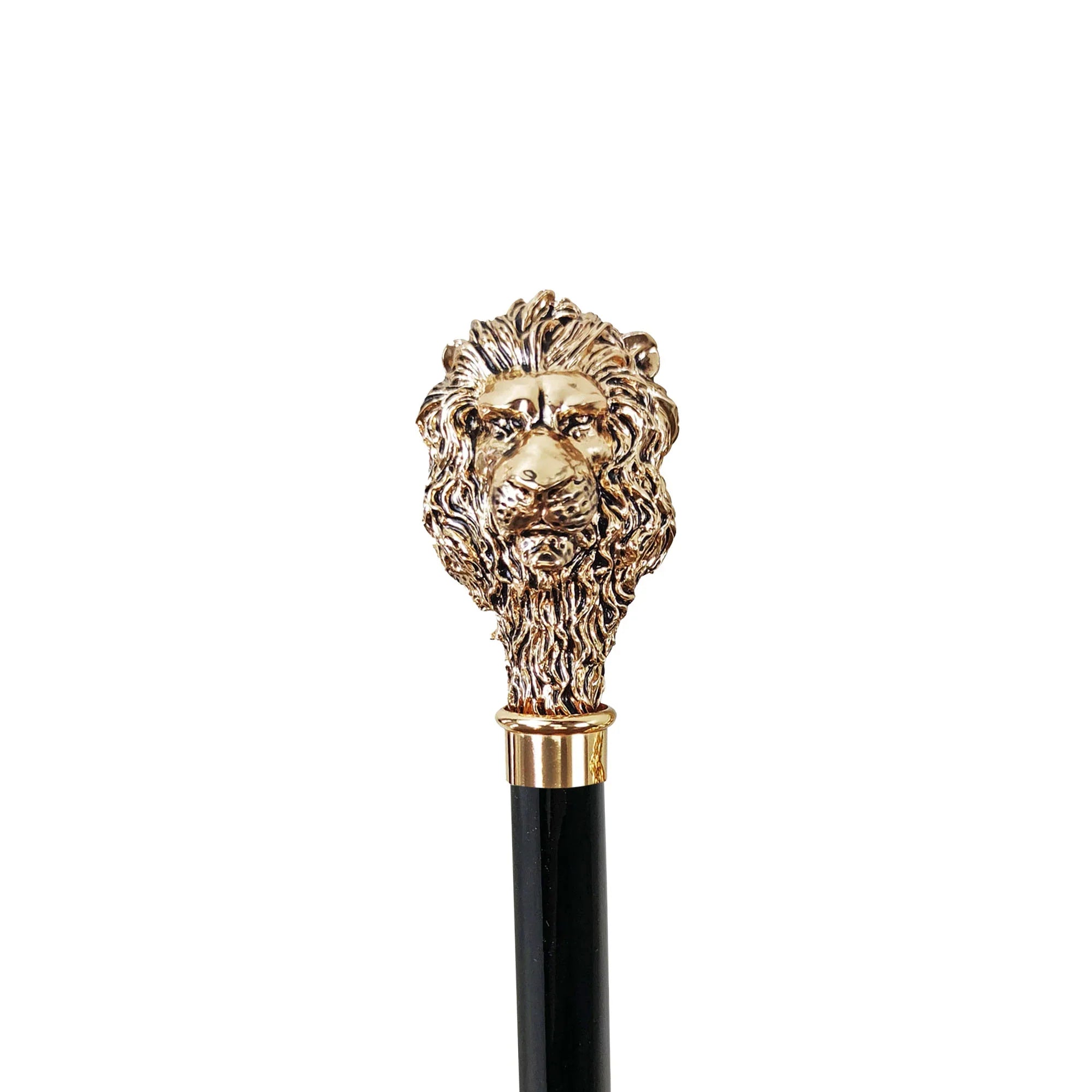 Luxury Walking Stick – Handmade Italian Cane With 24K Gold Plated Handle & Brass Tip