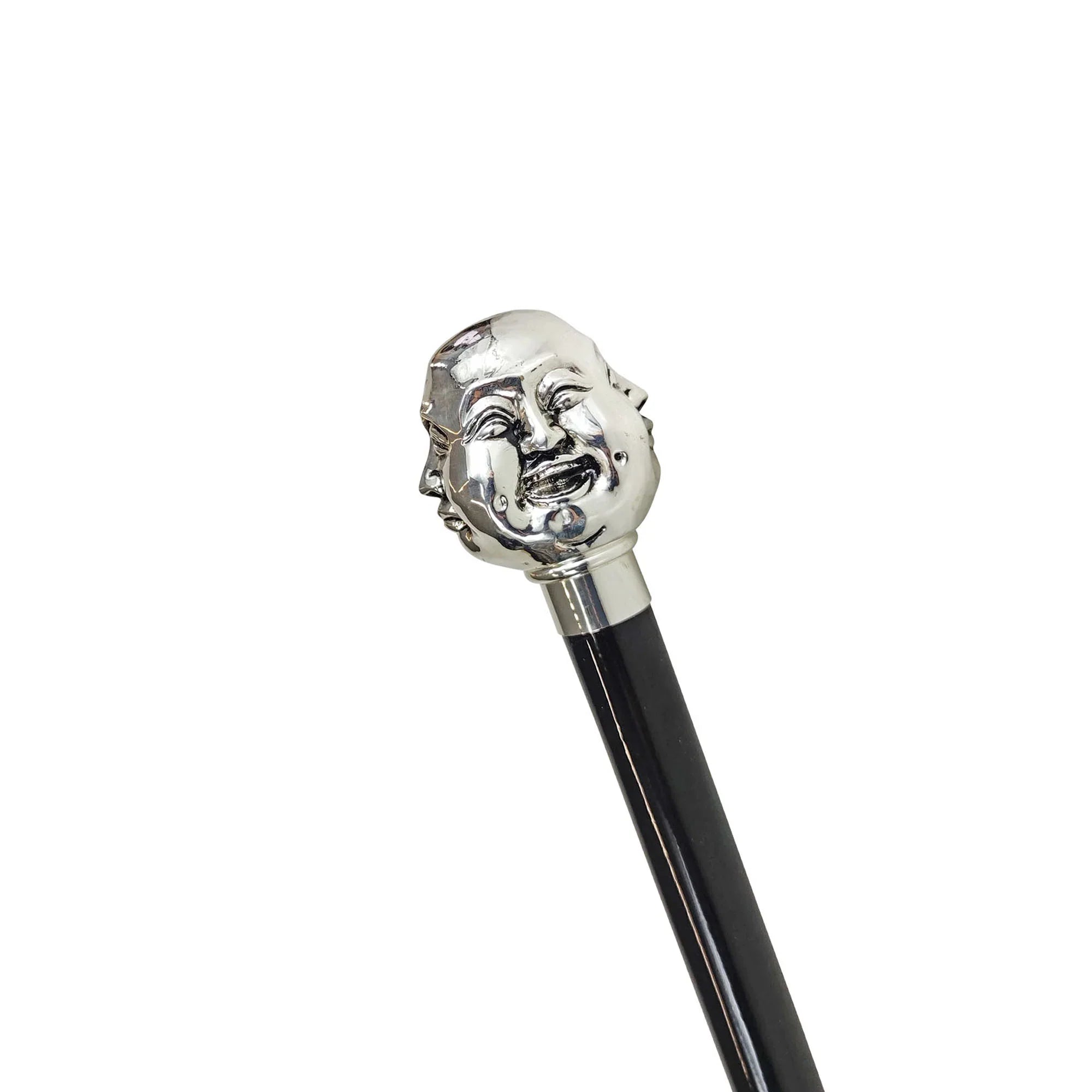 Luxury Walking Cane – Silver-Plated 925 Handle | Black Beech Wood Shaft, Gift For Him