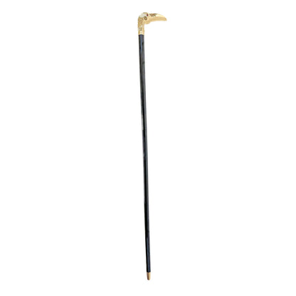 Luxury Walking Cane – Toucan Handle, 24K Gold Plated, Black Beech Wood Shaft