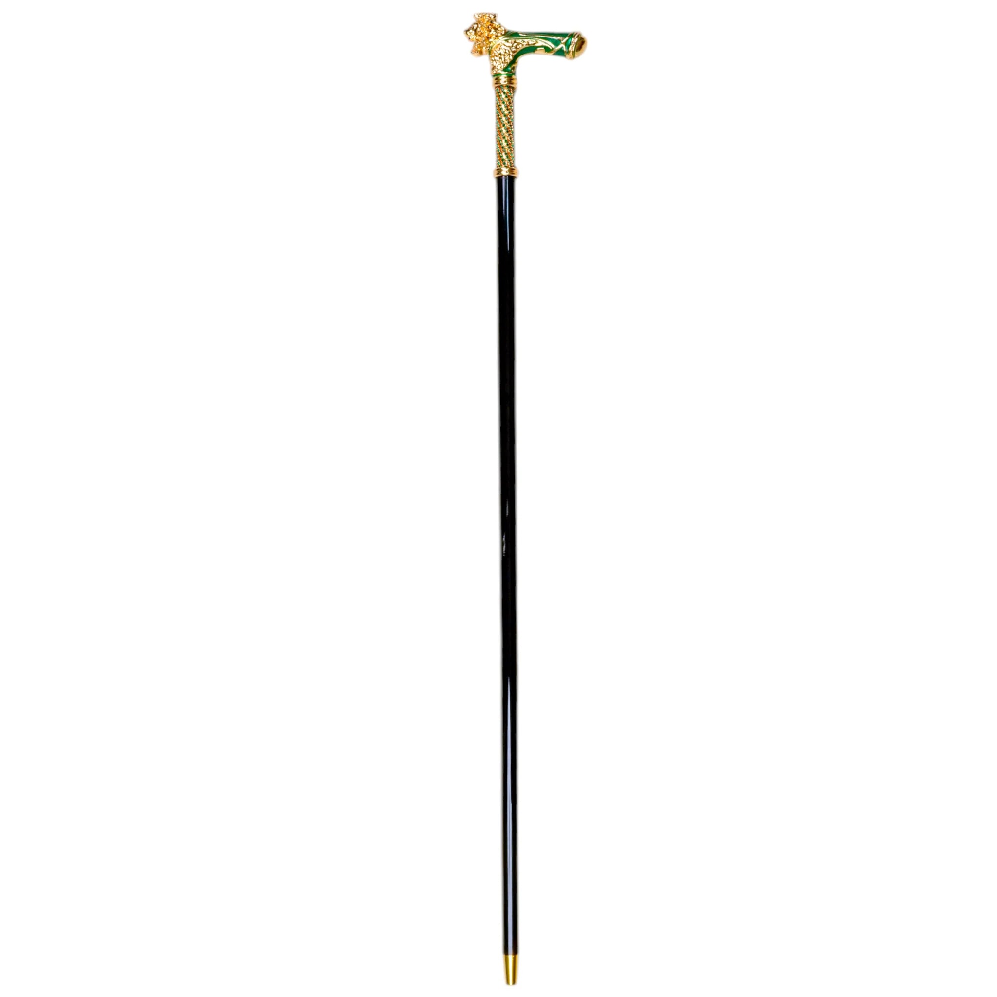 Artisan Lion Handle Walking Cane Luxury Style