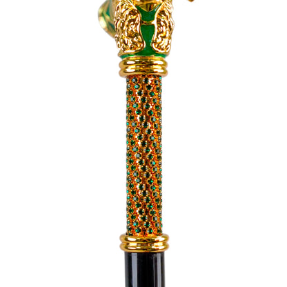 Artisan Lion Handle Walking Cane Luxury Style